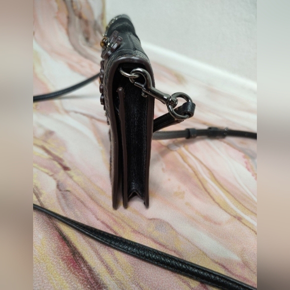 Coach 56117 Foldover Crossbody In Embellished Canyon Quilt Leather Tea Rose - Picture 6 of 13